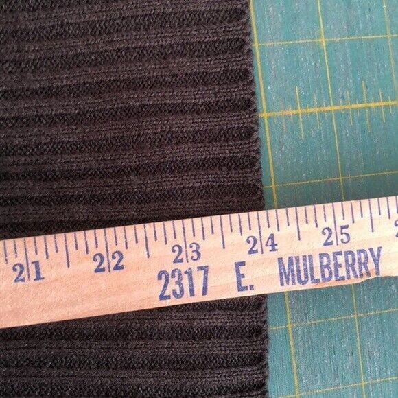 Designers Studio Originals Forest Green Leather Cable Knit Vest Y2K Zip front L - Picture 6 of 6